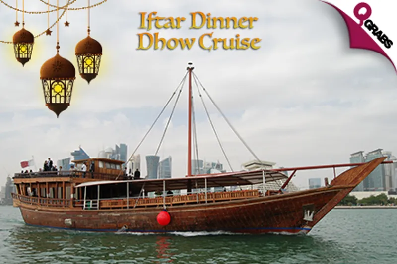 For QR62 Child or QR125 Adult Break your Fast while Sailing Along the Doha Waters with an Iftar Dinner Dhow Cruise! (QR125/QR250 Value)